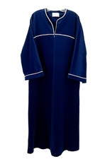 Vtg Vanity Fair Robe Womens M Royal Blue Fleece Nightgown Housecoat Pajama