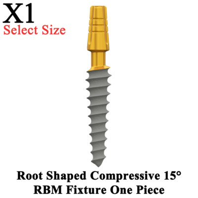 Rbm Rounter Fixture 1pcs Dental RBM Root Shaped Compressive 15° Bendable Fixture One Piece ...