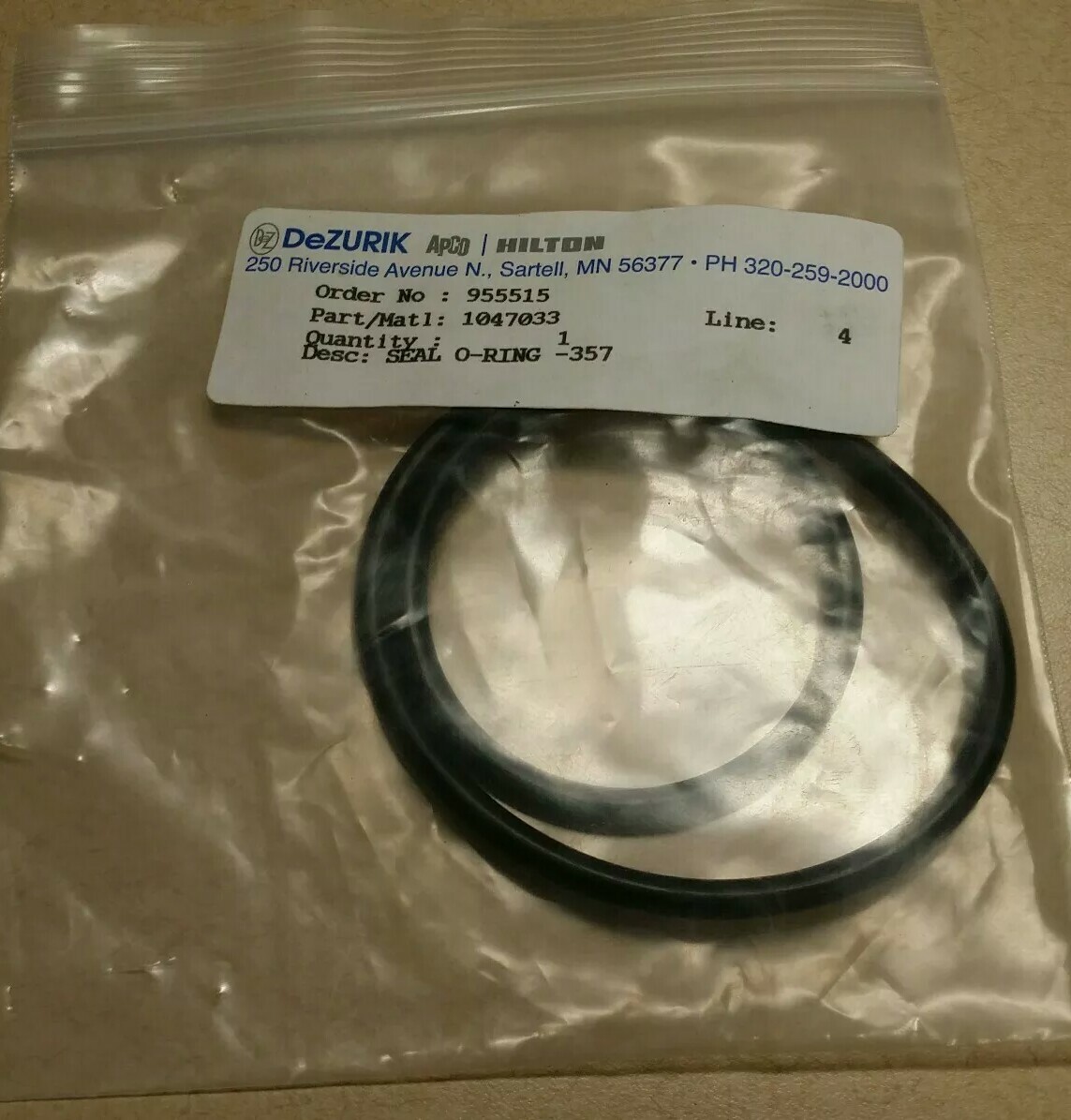 DeZurik Repair Kit Seal bearing sleeve, o-ring 1013832,1047041 