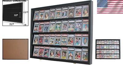 Lockable 36 Graded Sports Card Display Case, for Football, baseball, basketball, Hockey cards (CC02-BL) Lockable 36 Graded Sports Card Display Case, for Football, baseball, basketball, Hockey cards (CC02-BL)