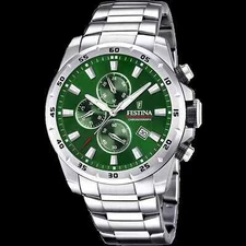 FESTINA TIMELESS CHRONOGRAPH GREEN WATCH F20463/3