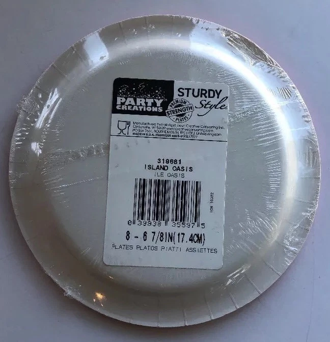 Platos de cóctel flamenco papel Florida Hawaii fiesta de cumpleaños graduación rosa 8/ Foto 2 de 4