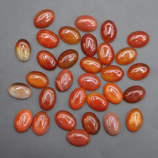 100pcs Natural Red Agate Stone 10x14mm Oval Cab Cabochon for DIY Jewelry Making