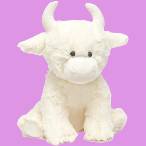 Jomanda Large Cream Highland Coo Cow Toy Baby Nursery Gift From Birth Soft 30cm