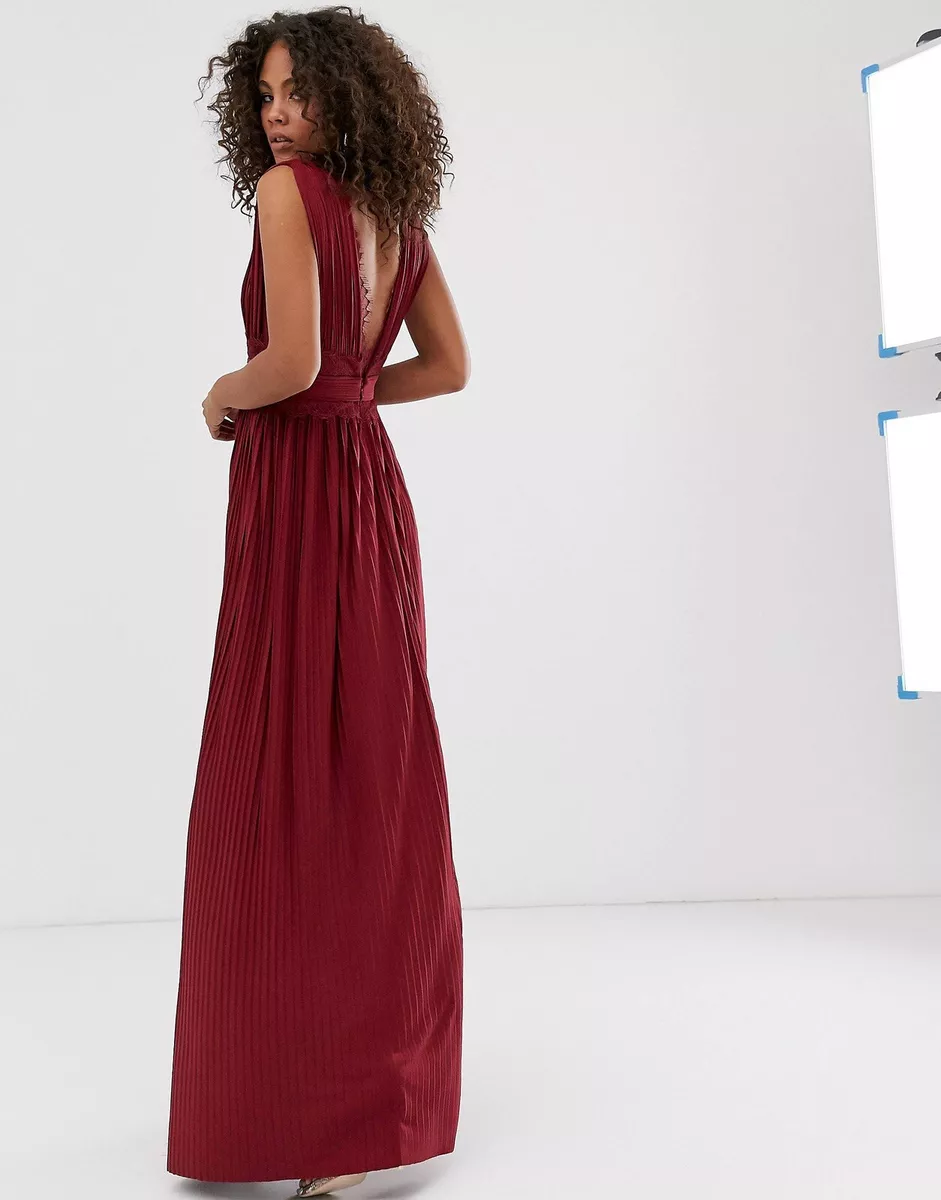 ASOS DESIGN one-shoulder draped maxi dress with tie detail in gold | ASOS