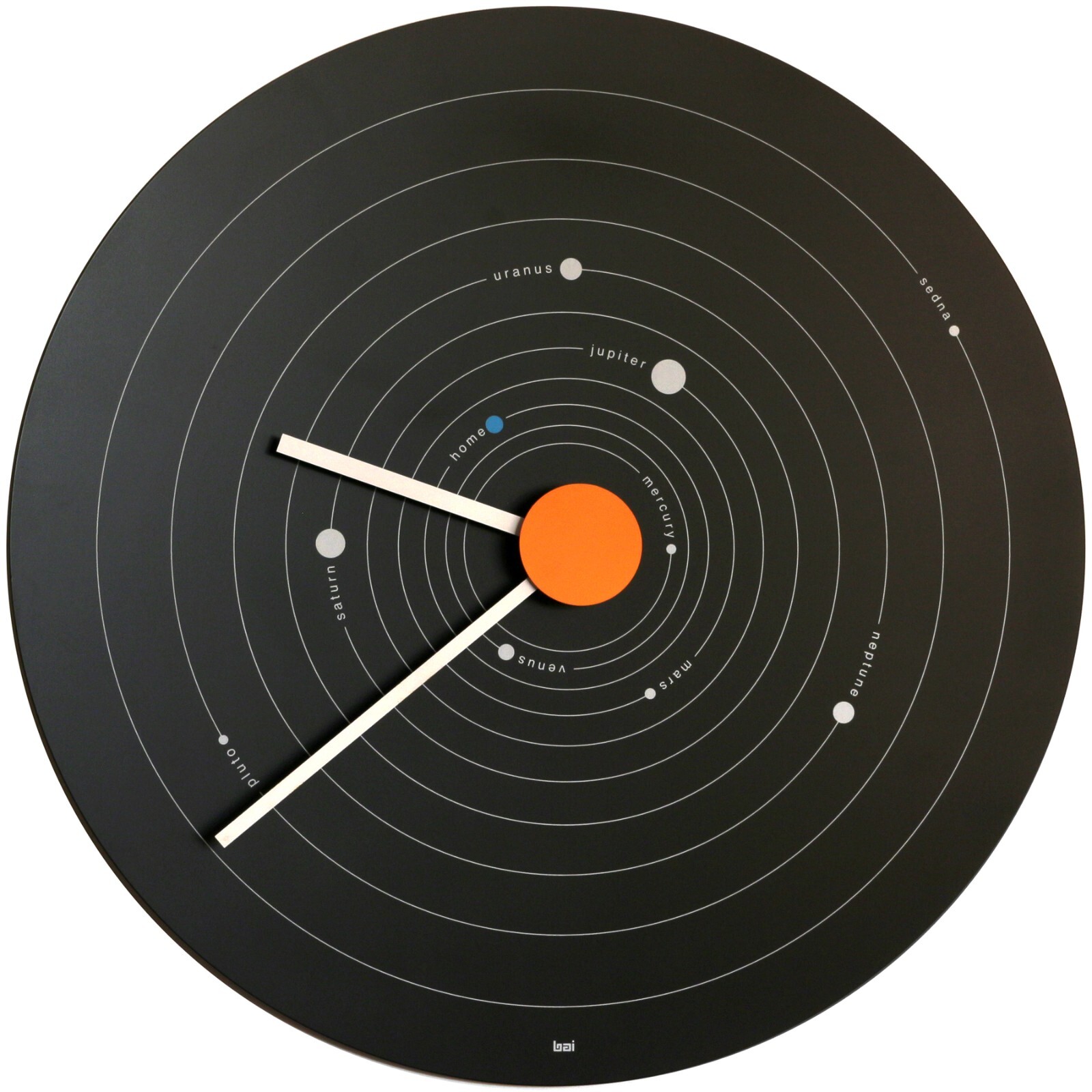 Bai 16" Solar System Metal Wall Clock (Astronomy, Science, Classroom, Kids)