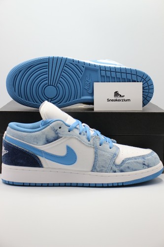 air jordan washed denim low