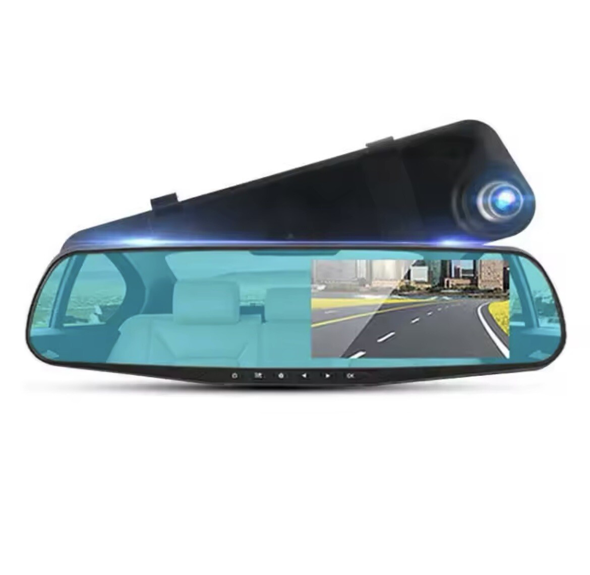 Dash Cam Fotocamera Auto Specchietto Retrovisore Doppia Lente 1080p Dvr Auto 4.3 - Miniatura 11