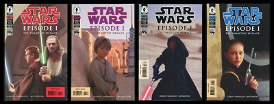 Star Wars Episode 1 The Phantom Menace Comic Set 1-2-3-4 Lot Movie Photo Covers