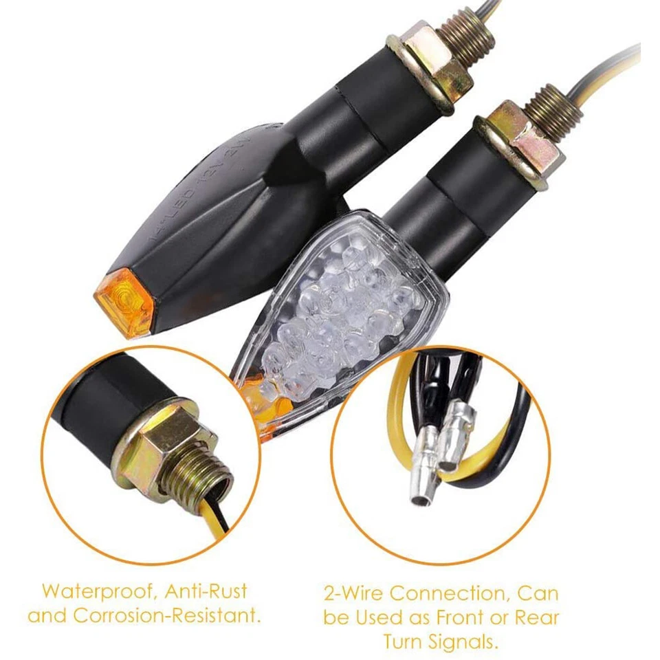 Mini indicador de luzes de seta LED para motocicleta Suzuki DRZ400 400SM DR650 - Imagem 2 de 4