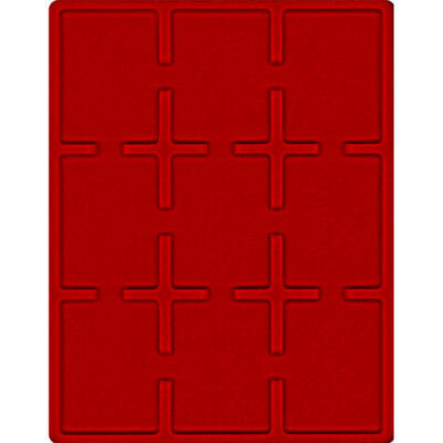 LINDNER-2219E-Velourseinlagen-Tableaus-Hellrot-9x-Fächer-63x85mm