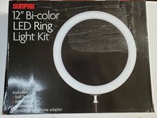 12" Bicolor LED Ring Light Kit VL-LED-162-12RL OPEN BOX Sunpak