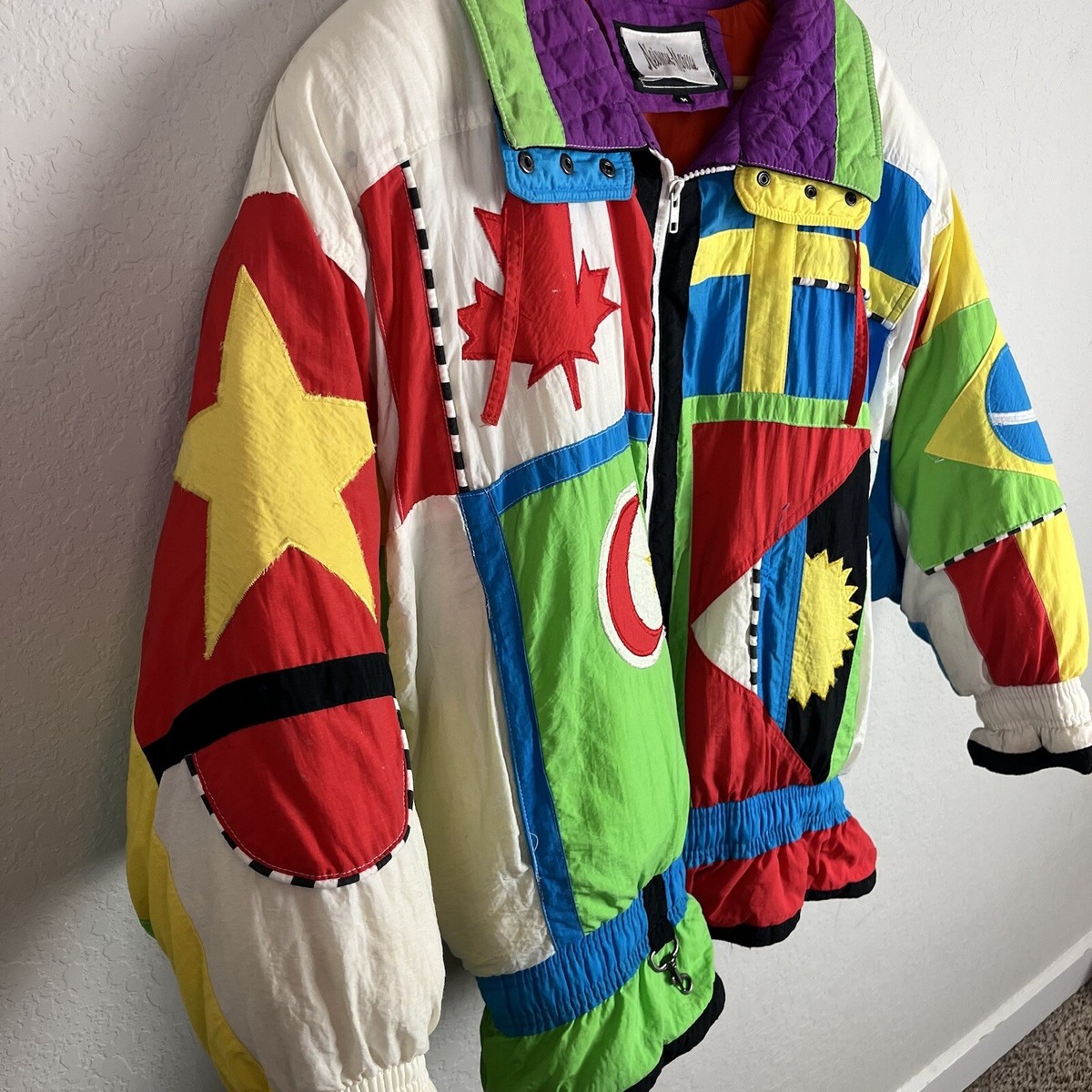 Vintage Neiman Marcus Gallery Ski Jacket Coat M Puffer Zip