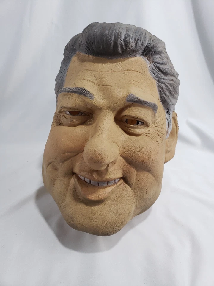 Vintage Bill Clinton Soft Vinyl Mask Cesar 1992 Halloween Costume  - Image 2 of 4