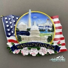Washington DC Tourist Travel Gift Souvenir 3D Resin Refrigerator Fridge Magnet