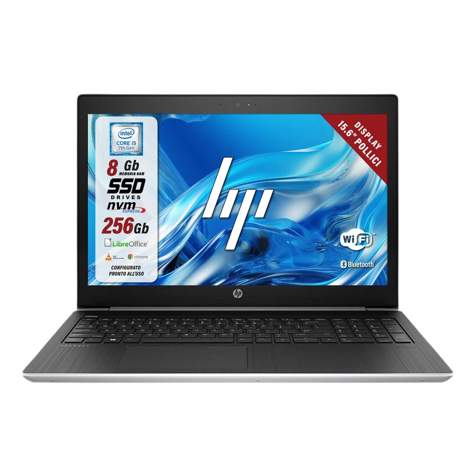 Notebook Pc Portatile HP 450 G5 15,6" i5-7200U 8Gb 256Gb W10 Ricondizionato