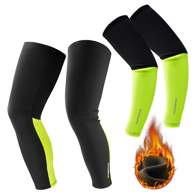 ROCKBROS Winter Ärmlinge Beinlinge Warm Knieschutz Armstulpen Beinwärme Fahrrad