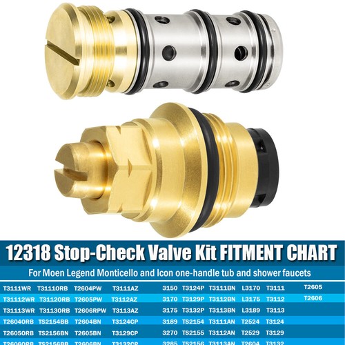 1423 Balancing Spool+12318 StopCheck Valve Kit for Moen OneHandle Tub