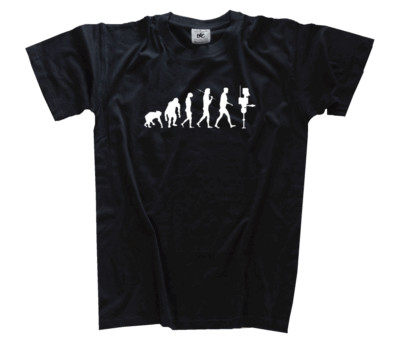 White Edition Evolution Robot Roboter Android Bot Primat zum Menschen T-Shirt