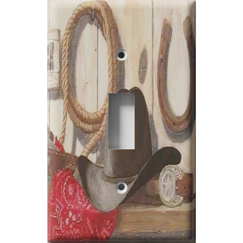 SnazzySwitch Cowboy Hat 'n' Horseshoe Decorative Light Switch Plate Cover - Picture 22 of 24
