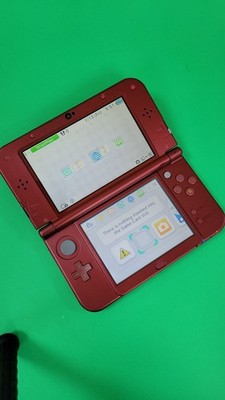 Red New 3DS XL LL REGION FREE 128gb Perfect Screens 3rd Party