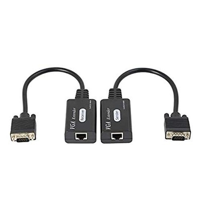 Vga Extender Over Cat5e/6 Vga Male To Rj45 Ethernet Lan Extender Converter Signa