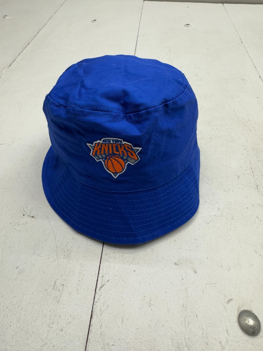 New York Knicks Blue Logo Embroidered Bucket Hat Mens One