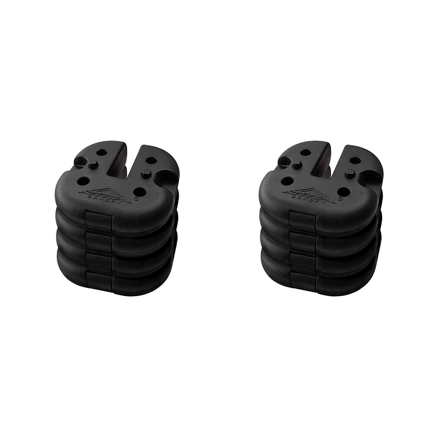 Rubber 6 Pound Cement Canopy Weight Plate, Set Of 4 (2 Pack)