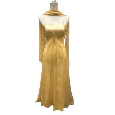 FIESTA Yellow Chiffon Satin Maxi Dress Shawl Formal Bridesmaid Wedding M NWT | eBay FIESTA Yellow Chiffon Satin Maxi Dress Shawl Formal Bridesmaid Wedding M NWT | eBay