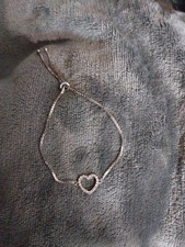 Simply Silver Pave Herz Sterlingsilber Slide Armband 