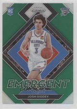 2021-22 Panini Prizm Emergent Green Prizm Josh Giddey #7 18zu