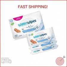 WaterWipes Sensitive Newborn  Baby Wipes, 3-In-1 Cleans, Cares, Protects, 99.9