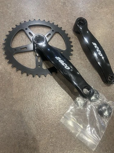 Black Steel Junior Kids Bike Single Bike Crankset 40 Tooth 152mm Arms