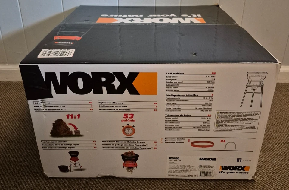 WG430 WORX 13 AMP Elektro Laubmulcher - Bild 2 von 3