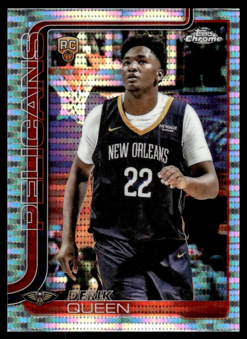 2025-26 Topps Chrome Xfractor Derik Queen Rookie New Orleans Pelicans #263