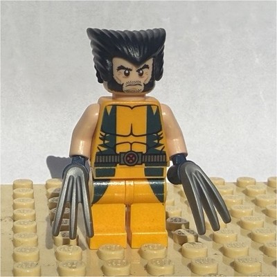 LEGO sh0017 Marvel Super Heroes Wolverine Minifigure w/ Claws Plastic Figure
