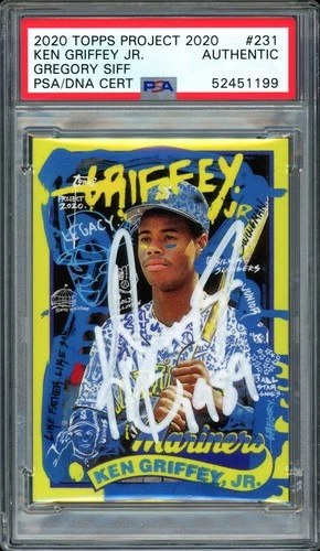 Ken Griffey Jr. Auto Topps Project 2020 Gregory Siff Card 231 1989 #1/1 PSA/DNA