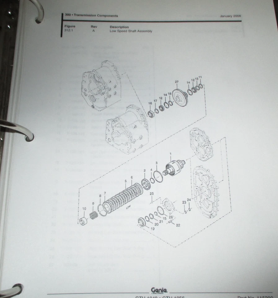 Genie GTH-1048 и GTH-1056 телескопический погрузчик вилочный погрузчик каталог деталей руководство книга - Изображение 2 из 4