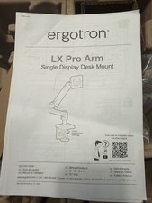 Ergotron   Upgraded LX Pro Premium Monitor Arm, Single Monitor Desk Mount Black