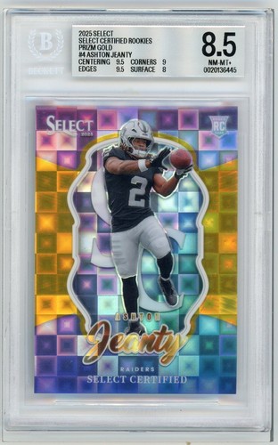 Ashton Jeanty [Gold Prizm] #4 2025 Panini Select Certified Rookie card