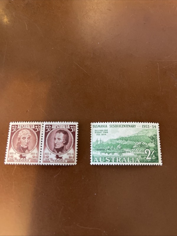 Australia 1953-54 Stamps #264a-65 Tasmania Sesquicentennial MNH