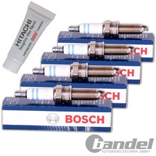 4x ZÜNDKERZEN BOSCH+FETT passend für OPEL ADAM ASTRA G H J CORSA D E INSIGNIA A