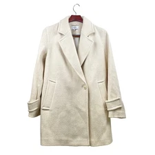 NWT $730 Reiss Womans Coat Sz 2 Italy Wool Double Breasted Oversized Money Car