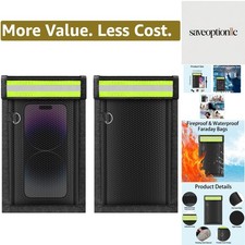 2 Pack Faraday Bags for Phones  Car Keys, Cell Phone Signal Blocking Pouch