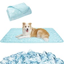 Pet Summer Cooling Blanket - 22.8" x 35.0" Double-Sided Mat Dog Puppy Self Ca...