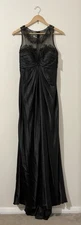 Studibaker Formal Dress Ball Gown Size 10 Black Maxi Beads Sleeveless NEW!