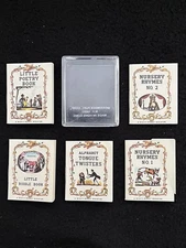Vtg 90’s Merrimack Series2 5x Miniature Rhymes, Poetry Story Booklets In Case