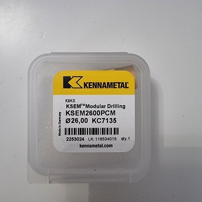 Kennametal KSEM Modular Drilling KSEM2600PCM Ø26,00 KC7135 Wendeplatten NEU OVP