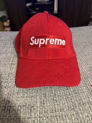 Supreme Louis Vuitton Hat Red Louis Vuitton X Supreme Red Hat