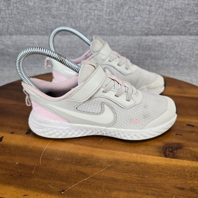 Nike Revolution 5 Kids Running Shoes Grey Pink BQ5672-021 Size 13C